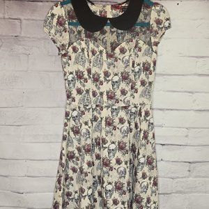 NWOT Hell Bunny Dress with Peter Pan Collar Size Small